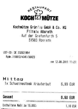 rmei Hffner Kochmtze Restaurant